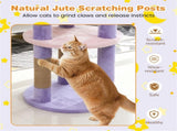 29" Moon & Star Cat Tree with 4 Levels, Jute Scratching Posts & Anti-Tipping Device for Kittens & 17222653