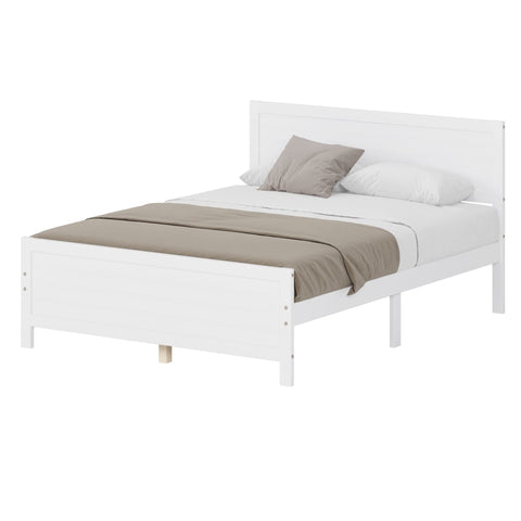 ZUN Wood Platform Bed Frame with Headboard, Mattress Foundation with Wood Slat Support, No Box Spring 15266389