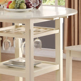 Cream 2-Shelf Counter Height Table B062P209317