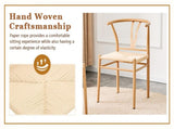 Wesborn Chair-Y-shaped Medieval Style Armchair for Dining Table, Woven Seat W2920P430782
