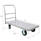 Platform Truck Industrial Flat Dolly Cart with Wheels - Heavy Duty 24 x 48 Cart - 2000lb Capacity 49420845