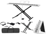 88 Key Folding Piano Semi-Weighted Standard Keyboards Digital Piano with Dual-tube X-Shape Stand 89687259