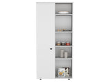 DEPOT E-SHOP Cary 67" H Kitchen Storage Cabinet With One Door, Five Interior Shelves and Five B097P167412