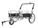Q235 steel pipe 130*80*107cm bicycle trailer rack black 100kg cargo trailer with handrail 85722092