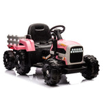 ZUN Ride on Tractor with Trailer,12V Battery Powered Electric Tractor Toy w/Remote Control,electric car 18115985