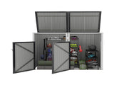 Garbage Bin Shed Stores 2 Trash Cans Metal Outdoor Bin Shed for Garbage Storage,54 cubic feet of 42366856