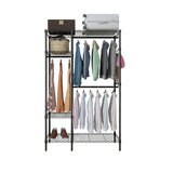 Closet Organizer Metal Garment Rack Portable Clothes Hanger Home Shelf 08720143