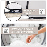 Memory Foam Infused Futon Mattress Full XL Washable Removable Cover, Heavy-Duty Zipper, Thick B181P351990