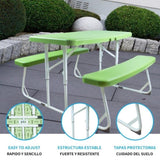 ZUN Kids Picnic Table Outdoor, Plastic Table & Chair Set, Kids Activity Sensory Table, Picnic Table W1215P151685