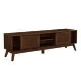 67.9 Inch Mid Century Modern Rattan TV Stand TVs up to 75", Entertainment Cabinet, Media Console W1801P303390
