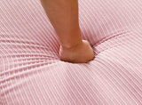 65.74-inch pink letter striped fabric multi-functional sofa bed, suitable for bedrooms and living W3371P311783