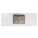 60"x 22" bathroom stone vanity top engineered color undermount ceramic sink and 3 faucet hole W1059P228099