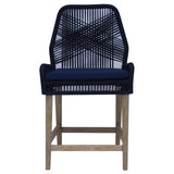 Dark Blue and Weathered Wash Counter Height Stools B062P145555