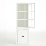 75.25'' Tall Display Cabinet with Single Tempered Glass Door, China Cabinet Hutch Cabinet with N845P279958W