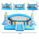 Multifunctional Jump 'n Slide Inflatable Bouncer for Kids Complete Setup with Blower - 198" x 180" 95184264