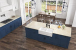 ZUN White Farmhouse Sink Deep Apron Sink Undermount Farmhouse Kitchen Sink Single Farm Sink DL06D-840-330