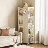 4-Tier Rolling Storage bookcase with Wheels, Large Capacity Storage bins, Mobile Multifunction 77276596