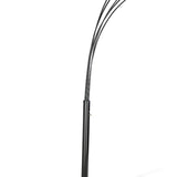 ZUN Satin Black 5-light Floor Lamp B062P153730