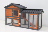 58" Wooden Outdoor Indoor Roof Waterproof Bunny Hutch Rabbit Cage Guinea Pig Coop PET House for W1431P284964