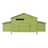 11.12 ft Large Wooden Chicken Coop with 2 Free-Range Doors, 2 Nesting Boxes & Perch Outdoor Hen W773P339175