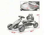 Kids Pedal Go Kart with Ergonomic Comfort, Outdoor Ride-on Car with Tough Wear-Resistant Tread for 35483034
