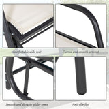 2PCS Outdoor Glider Chair-Cream White 08146344