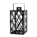 ZUN ANTON 18"H STAINLESS STEEL LANTERN 72189.00BLK