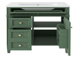 30'' Bathroom Vanity with Top Sink, Modern Bathroom Storage Cabinet with 2 Drawers and a Tip-out N710P206904F