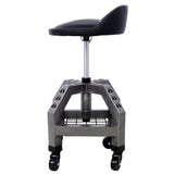Pneumatic 360 Degree Swivel Mechanics Rolling Creeper Seat, Heavy Duty Rolling Mechanics W46590155
