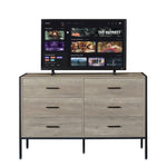 ZUN Wood Dresser with 6 Drawers, Wooden Storage Closet for Bedroom, Solid Clothes Cabinet with Sturdy W1820P145379