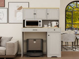 Over the Washer, Dryer and Robot Vacuum Storage Cabinet suitable for Compact Washing Machines, W1120P338184