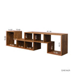 ZUN Double L-Shaped TV Stand,Display Shelf,Bookcase for Home Furniture,Walnut W33133146