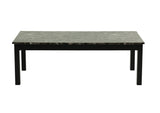 ZUN Contemporary Black Faux Marble Top 1x Coffee Table and 2x End Tables 3pc Coffee Table Set Living B011P237499