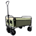 ZUN 440lbs Collapsible Foldable Wagon Cart with strapping system ,Beach Wagon Utility Cart Utility Wagon W2932P235395