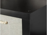 4 Cube Storage Organizer, Solid Black 63450327