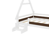 Twin House Platform Bed with Stairs, Solid Wood Twin Bed Frame, Low Profile and Childlike Fun W1580P354718