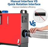 All in One 8KW 12V-24V Portable Diesel Air Heater with Muffler, Remote Control, LCD Monitor, Fast 65595654