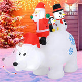 6ft Animated Inflatable Polar Bear - Head Shaking Design, 5 LED Lights, Multi-Color Christmas 37724994