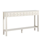 ZUN [Replace code:71522742]Long Console Table Entryway Table with Different Size Drawers and Bottom 79017046