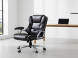 Ergonomic Executive Office Chair with Contoured Backrest, Adjustable Height & Recline for Home 56232565