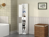 Bathroom Storage Cabinet,67.51" Tall Narrow Freestanding Cabinet Storage Tower with 2 Door for Small 97270717