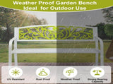 50" Iron Outdoor Courtyard Decoration Park Leisure Bench 33511876