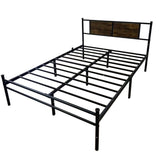 Queen Bed Frame with Victorian Vintage Headboard and Footboard/Under Bed Storage/No Box Spring W3286P308822