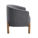 Style Comfort Accent Chair Gray Upholstery Durable Frame Solid Wood Legs Contemporary Living Room B011P304989