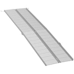 ZUN 10' wheelchair ramp Portable folding ramp silver 92415508