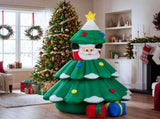 6.1FT Christmas Inflatable Tree with Lift-Up Santa Claus, Christmas Yard Decoration with 4 LED 33272711