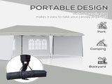 10' x 20' Pop Up Canopy party Tent with 4 Sidewalls , White-AS Prohibited by 03907413