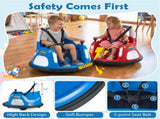 Blue 5-Point Seat Belt Kids Bumper Car with Flashing Lights & Music, Safe 0.7-1.2 MPH Ride-On Toy 49850599