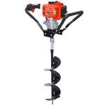 ZUN Post Hole Digger, 43cc Post Hole Digger, Gas Powered Earth Digger with 6&8" and absorber,Earth Auger W465109914