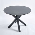 ZUN 42.1"BLACK Table Mid-century Dining Table for 4-6 people With Round Mdf Table Top, Pedestal Dining W234P143405